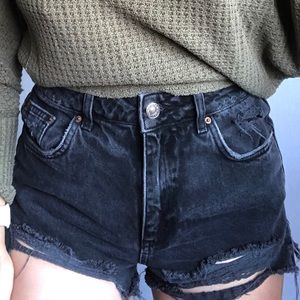 Distressed High Waisted booty shorts topshop
